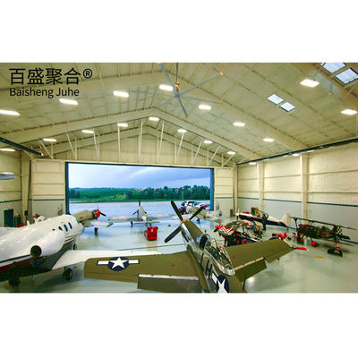 کیفیت  Space Frame Roof Prefabricated Light Steel Hangar for Aircraft Maintenance Shed کارخانه