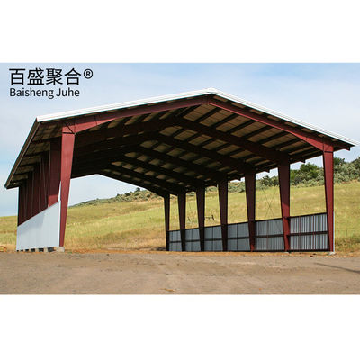 کیفیت  Q235/Q345B Grade Light Steel Structure Metal Hay Sheds کارخانه