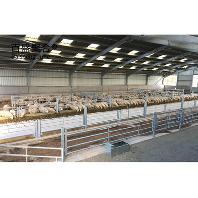 Hot Galvanizing Steel Structure Livestock Shed با رنگ های سفارشی و استاندارد ASTM