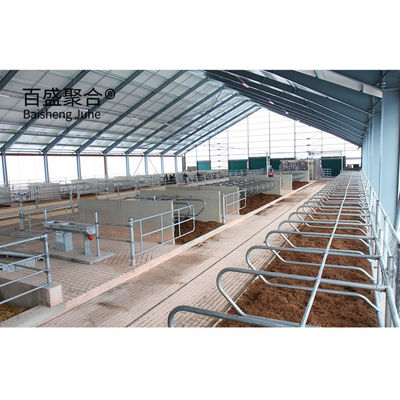ساختارهای فولادی پیش ساخته سنگین گاوخانه برای MTS طراحی طراحی مزرعه گاو شیر