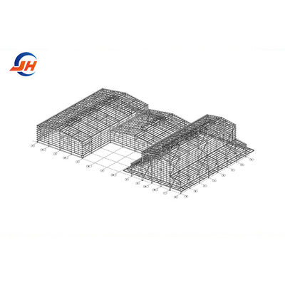 ساختمانی فولادی رنگ آمیزی کارگاه ساختمانی پیش ساخته با پنجره آلیومینیوم