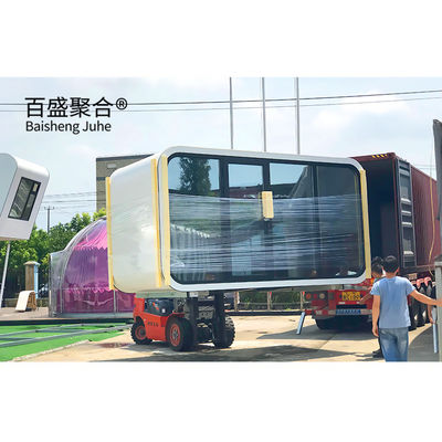 کیوسک خانه اپل 20Ft 40Ft گالوانیزه فولاد فریم بیرونی مدرن پیش ساخته دفتر Pod کابین