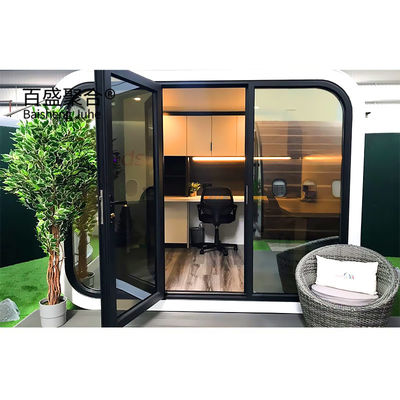 کیوسک خانه اپل 20Ft 40Ft گالوانیزه فولاد فریم بیرونی مدرن پیش ساخته دفتر Pod کابین