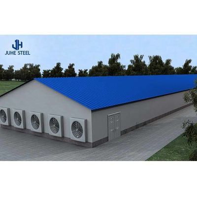 Q235 Q355B فولاد پناهگاه دامداری مزرعه مرغ طراحی طرح خانه نزدیک مزرعه مرغ