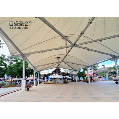 PVC PVDF PTFE سایبان آفتابی ماشین Carport سایبان آفتابی غشا برای خارج از منزل