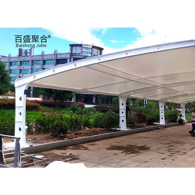 PVDF PTFE پارچه غشا کششی قاب بزرگ فولاد آویزان اتوماتیک برای پارکینگ 3 ماشین
