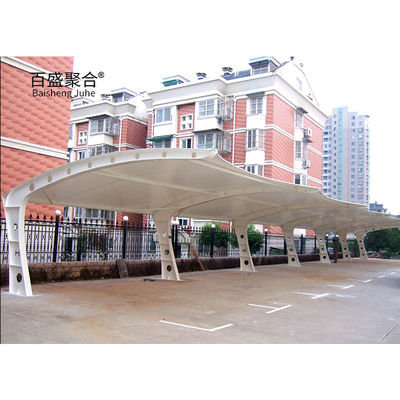 PVDF PTFE پارچه غشا کششی قاب بزرگ فولاد آویزان اتوماتیک برای پارکینگ 3 ماشین