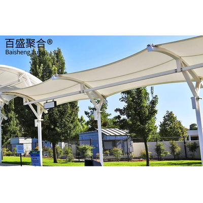 PTFE Architectural Fabric Tent Shade Shed Tensile Membrane Structure For Landscape ساخت و ساز فرش های معماری