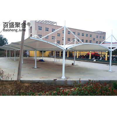 PVDF/PTFE بادبان تکمیل ساختاری فولادی 10x20 فلزی گاراژ Canopy
